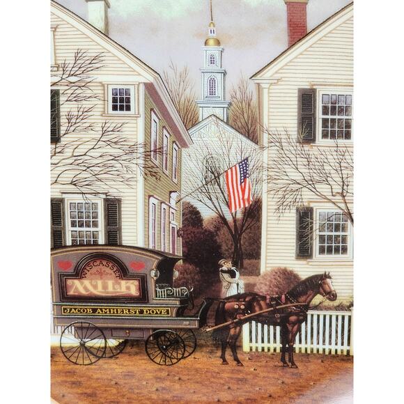 A Farewell Kiss Wall Decor Plate 1994 Porcelain 8" Hometown Memories Charles W - Picture 2 of 14